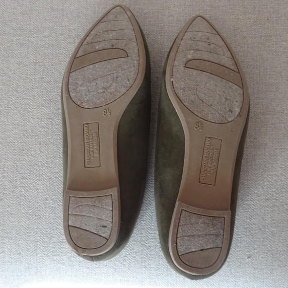 Christian Siriano for Payless Gigi Olive Green Flats Women's 8.5 Vegan Material - Picture 6 of 9